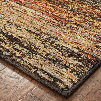 Atlas Gold Charcoal Transitional Abstract Indoor Rug