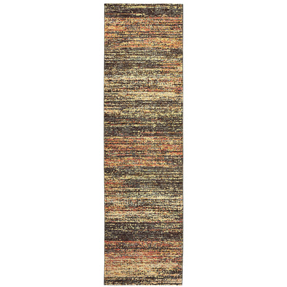 Atlas Gold Charcoal Transitional Abstract Indoor Rug