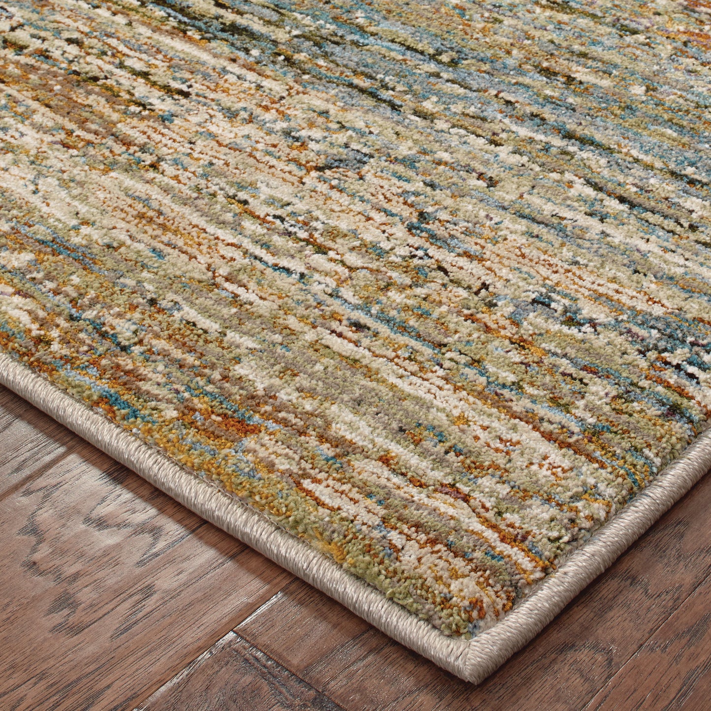 Atlas Gold Green Transitional Abstract Indoor Rug