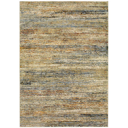 Atlas Gold Green Transitional Abstract Indoor Rug