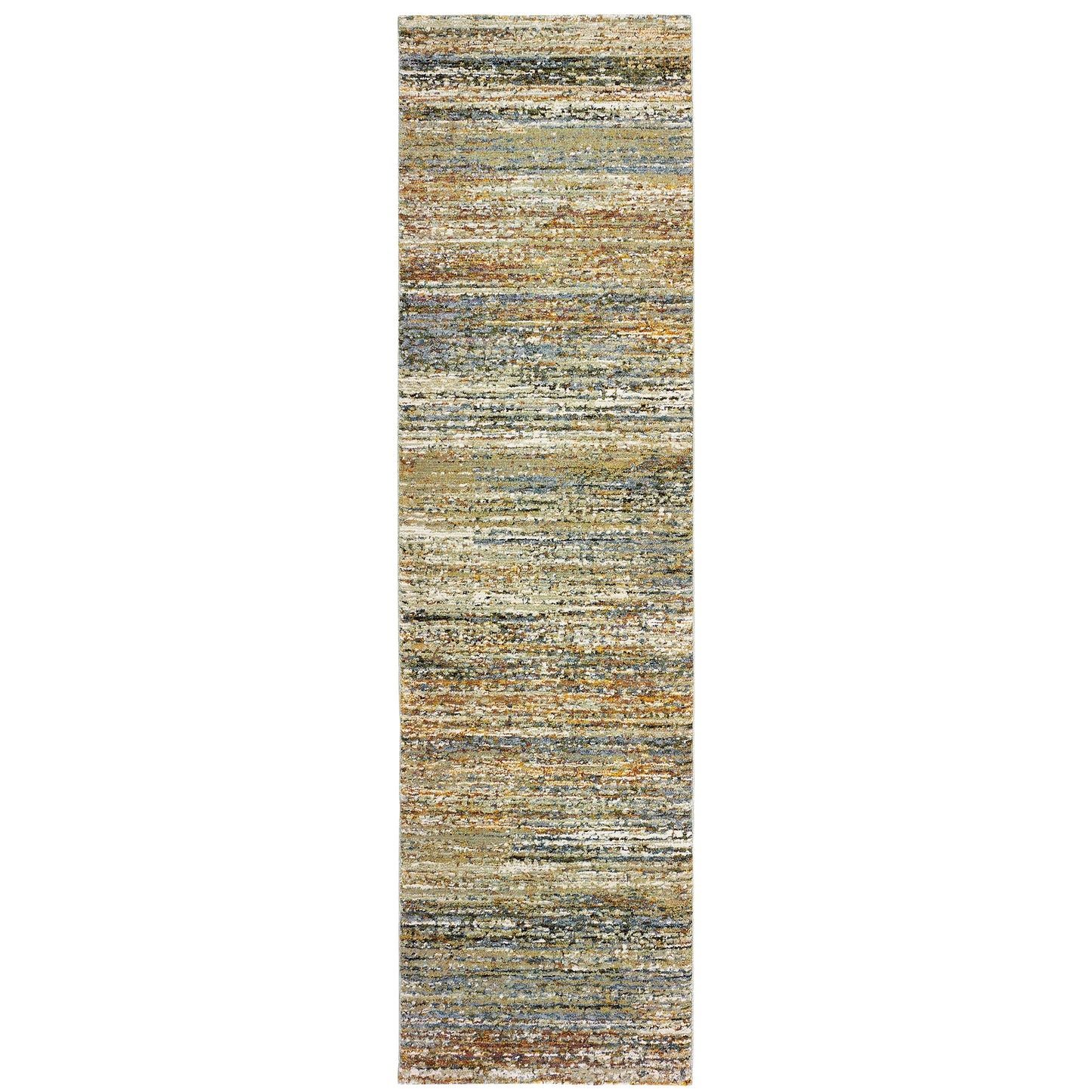 Atlas Gold Green Transitional Abstract Indoor Rug