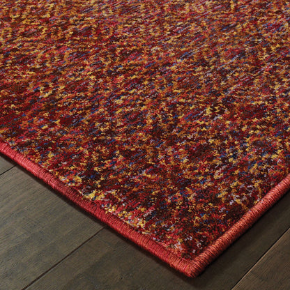 Atlas Red Rust Transitional Geometric Indoor Rug