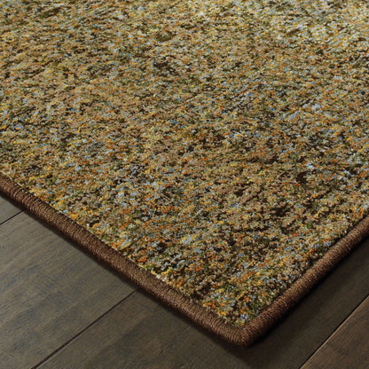 Atlas Green Gold Transitional Geometric Indoor Rug