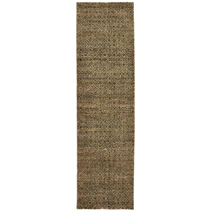 Atlas Green Gold Transitional Geometric Indoor Rug