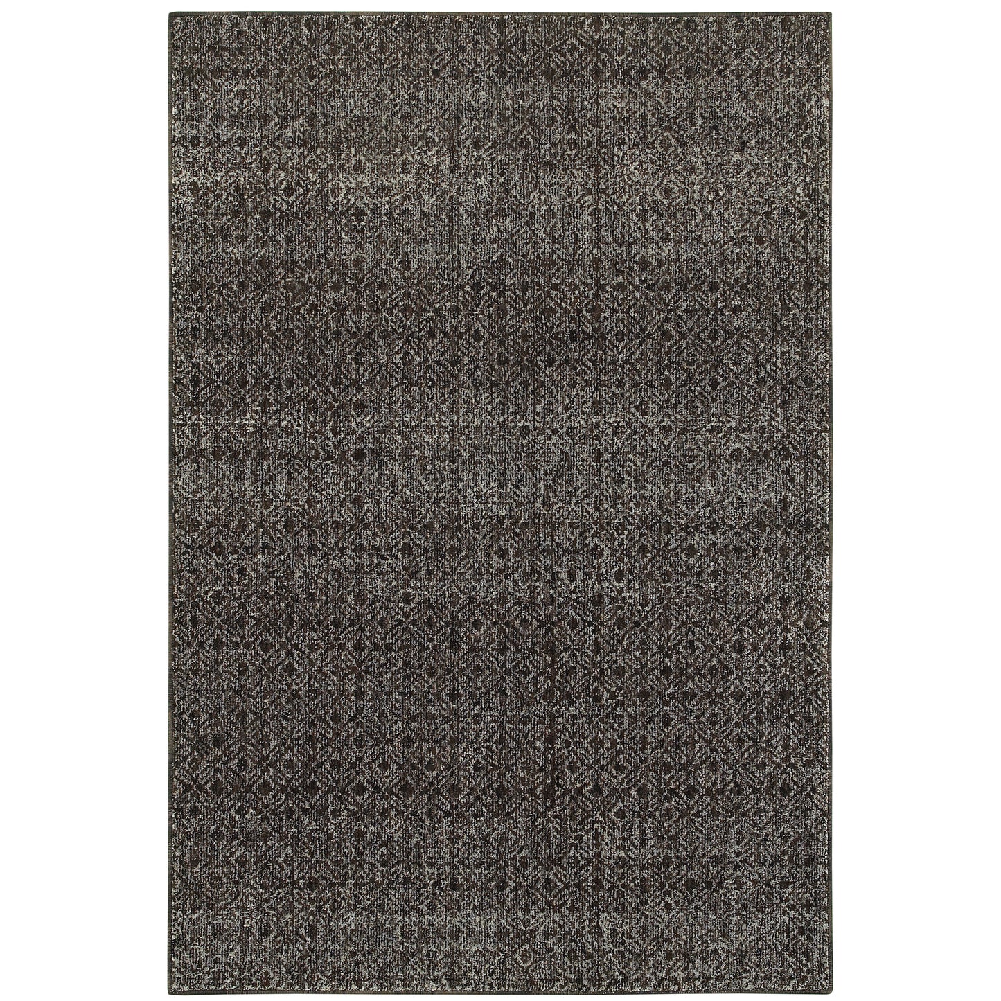 Atlas Black Grey Transitional Geometric Indoor Rug