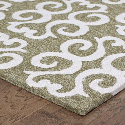 Atrium Brown Ivory Casual Geometric Indoor/Outdoor Rug