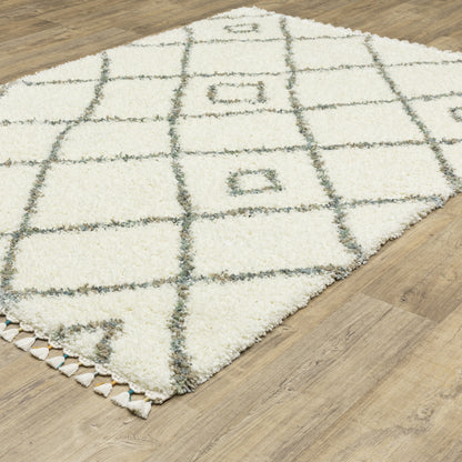 Axis Ivory Multi-colored Global Diamond Indoor Rug