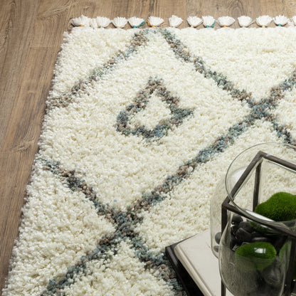 Axis Ivory Multi-colored Global Diamond Indoor Rug