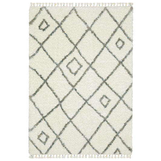 Axis Ivory Multi-colored Global Diamond Indoor Rug