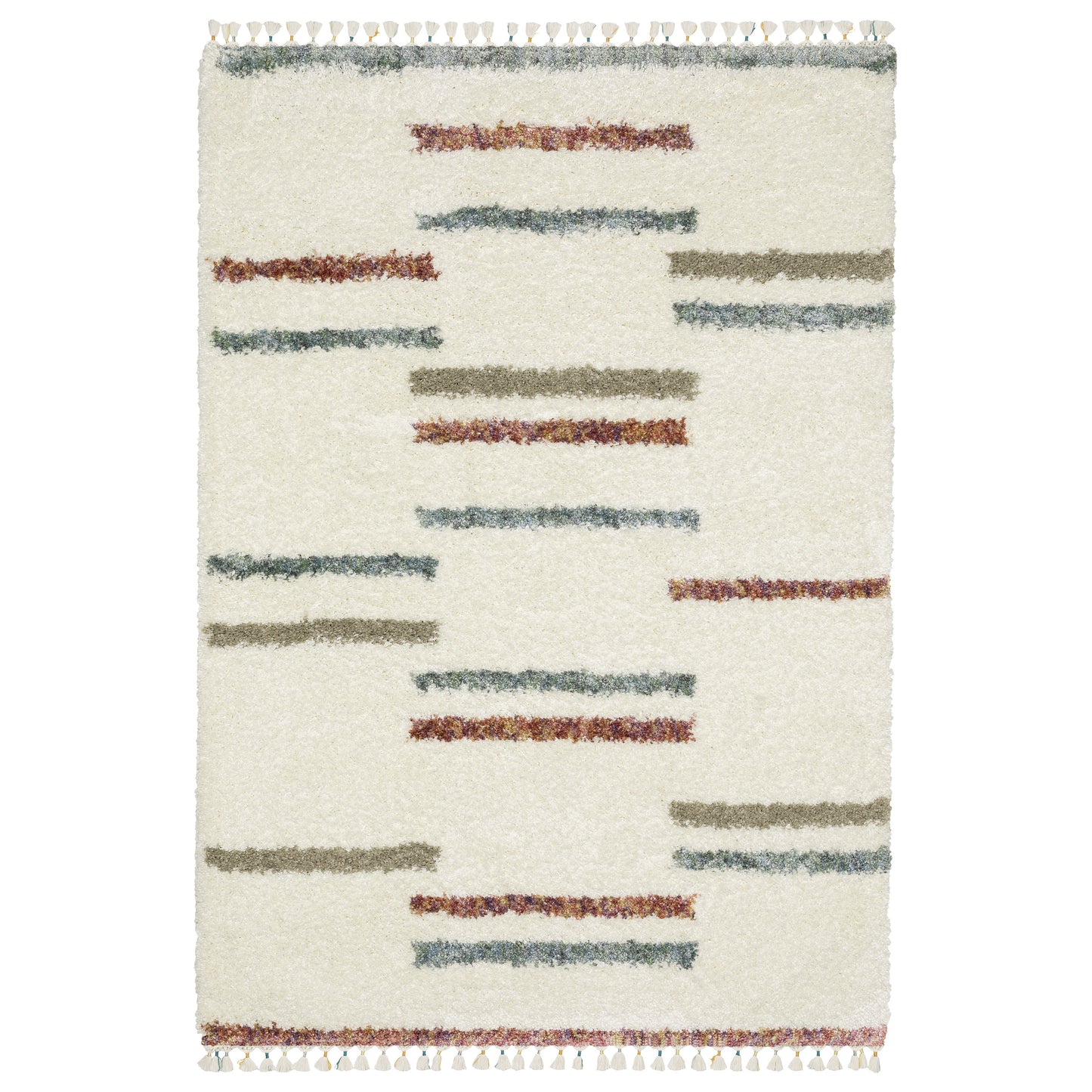 Axis Ivory Multi-colored Transitional Striped Indoor Rug