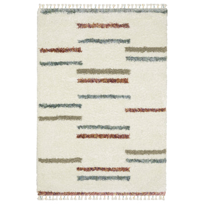 Axis Ivory Multi-colored Transitional Striped Indoor Rug