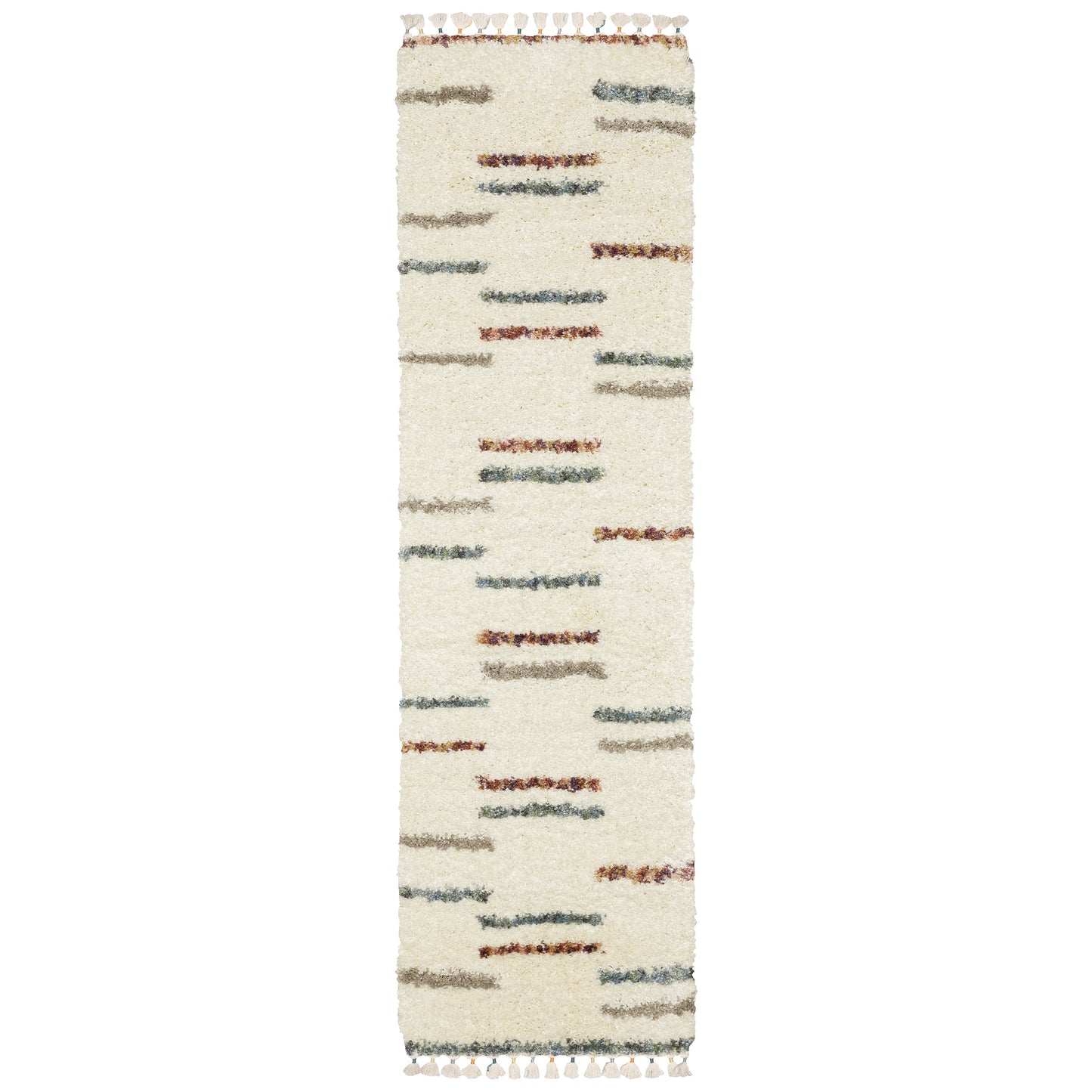 Axis Ivory Multi-colored Transitional Striped Indoor Rug