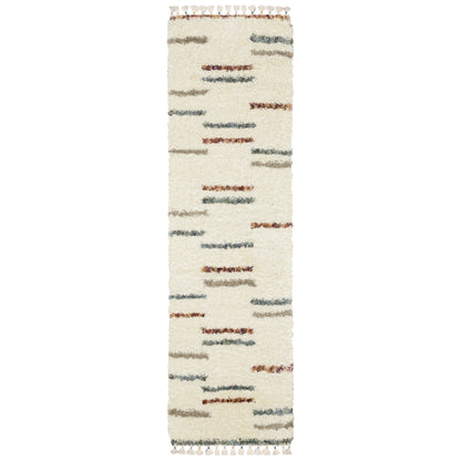 Axis Ivory Multi-colored Transitional Striped Indoor Rug