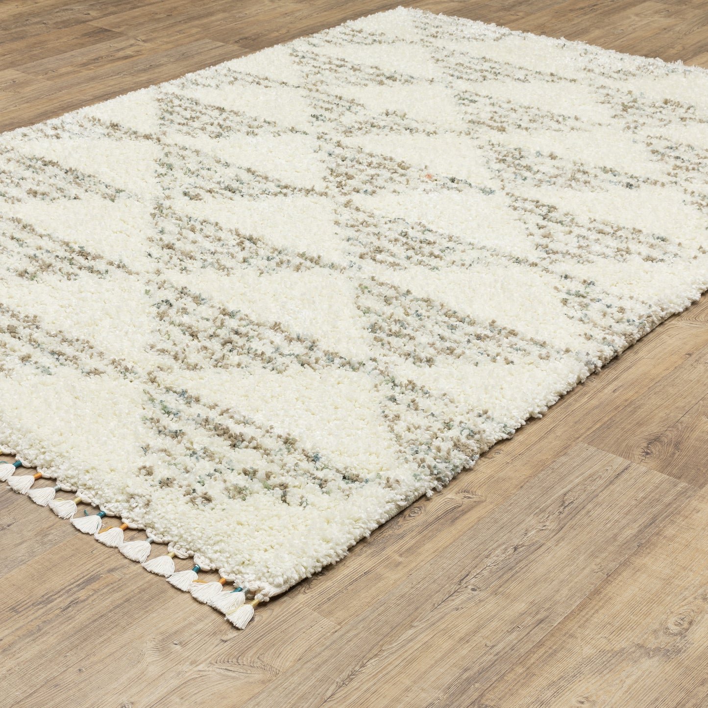 Axis Ivory Multi-colored Transitional Geometric Indoor Rug