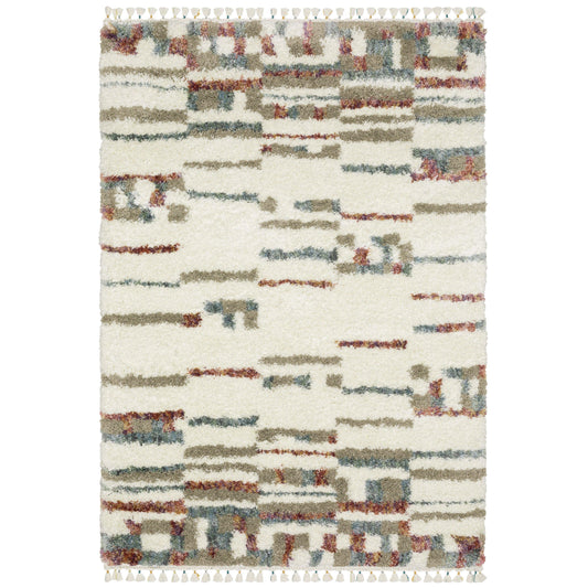 Axis Ivory Multi-colored Modern & Contemporary Abstract Indoor Rug