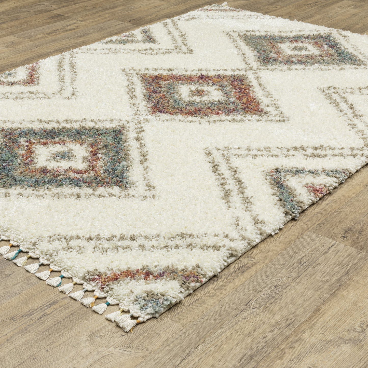 Axis Ivory Multi-colored Tribal Southwest/Lodge Indoor Rug