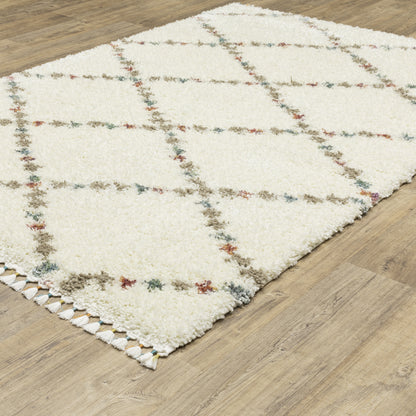 Axis Ivory Multi-colored Casual Diamond Indoor Rug