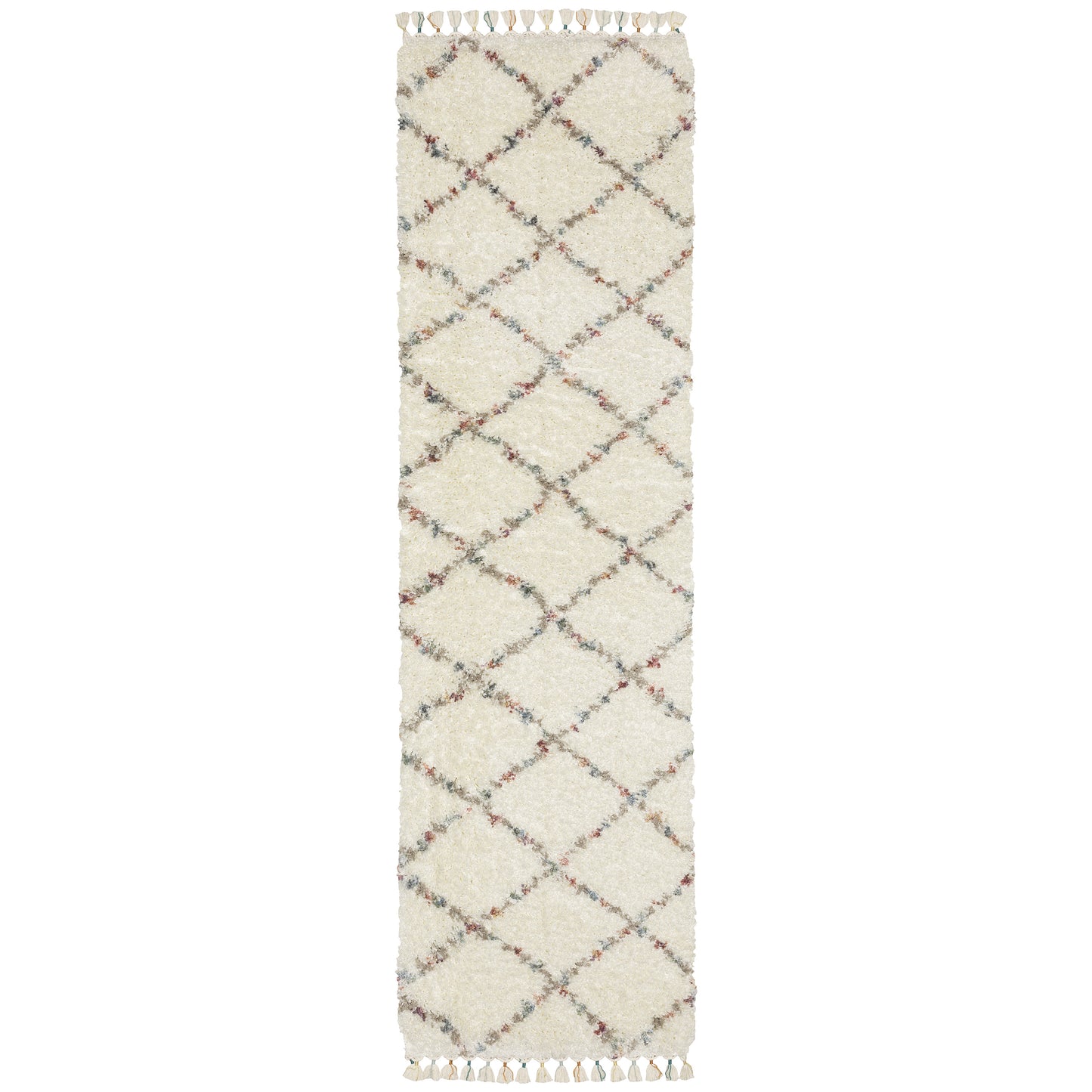 Axis Ivory Multi-colored Casual Diamond Indoor Rug