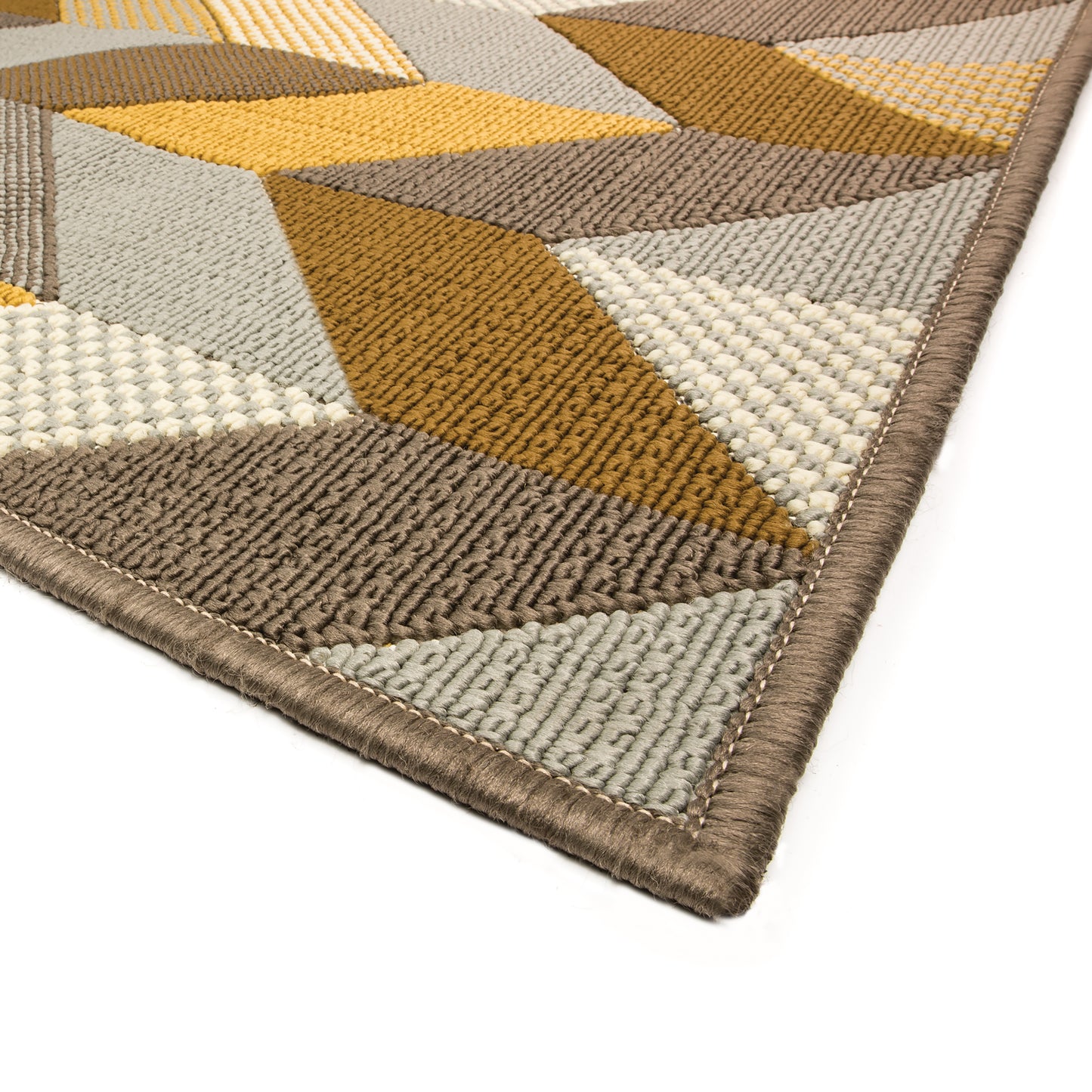 Bali Grey Gold Modern & Contemporary Geometric Indoor/Outdoor Rug