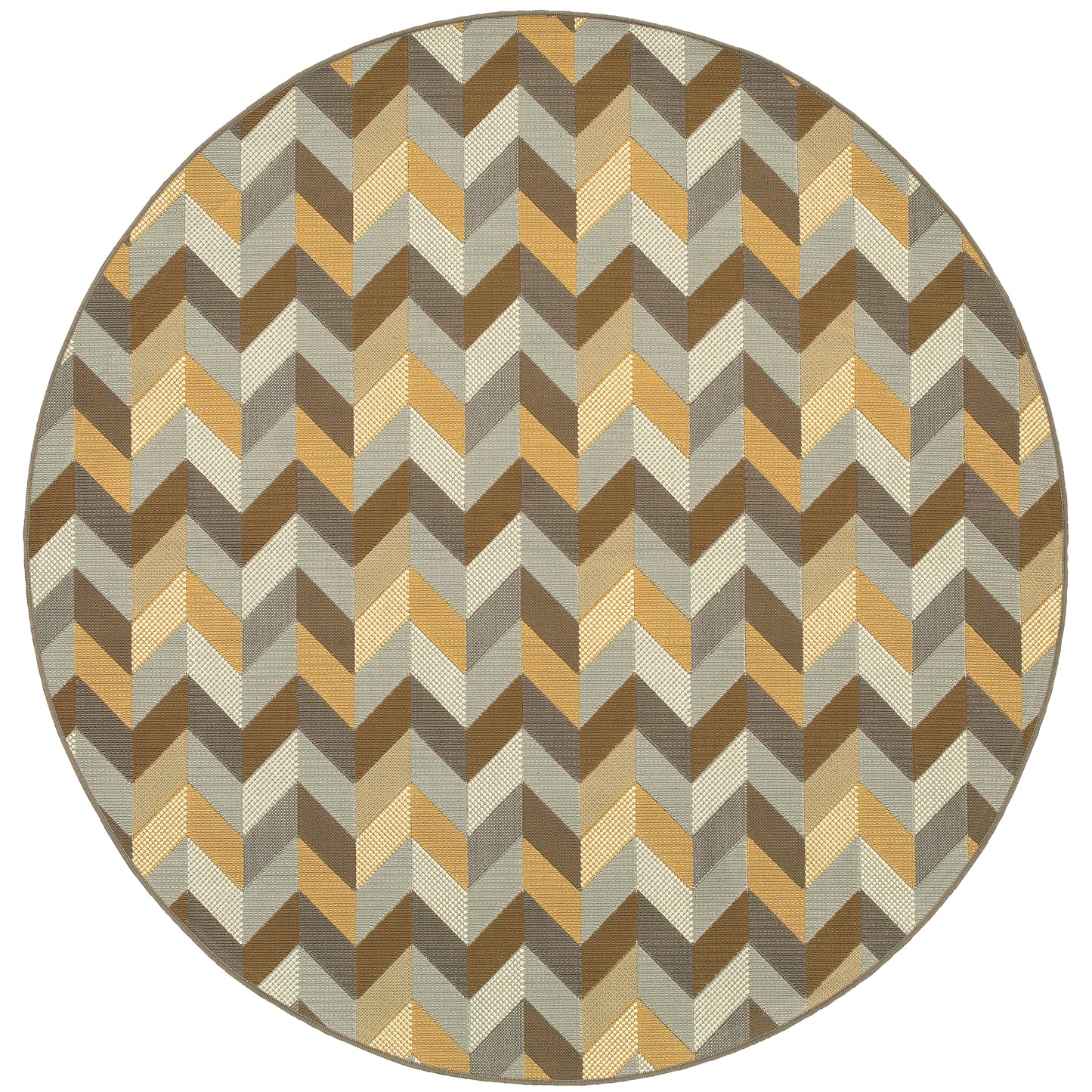 Bali Grey Gold Modern & Contemporary Geometric Indoor/Outdoor Rug