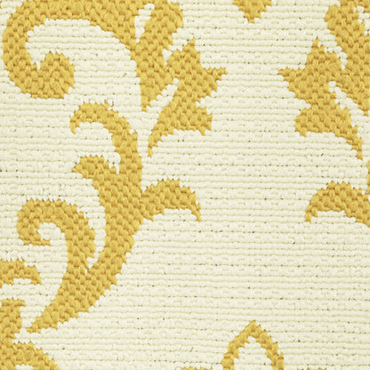 Bali Ivory Gold Transitional Floral Indoor/Outdoor Rug