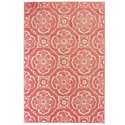 Barbados Pink Ivory Global Floral Indoor/Outdoor Rug