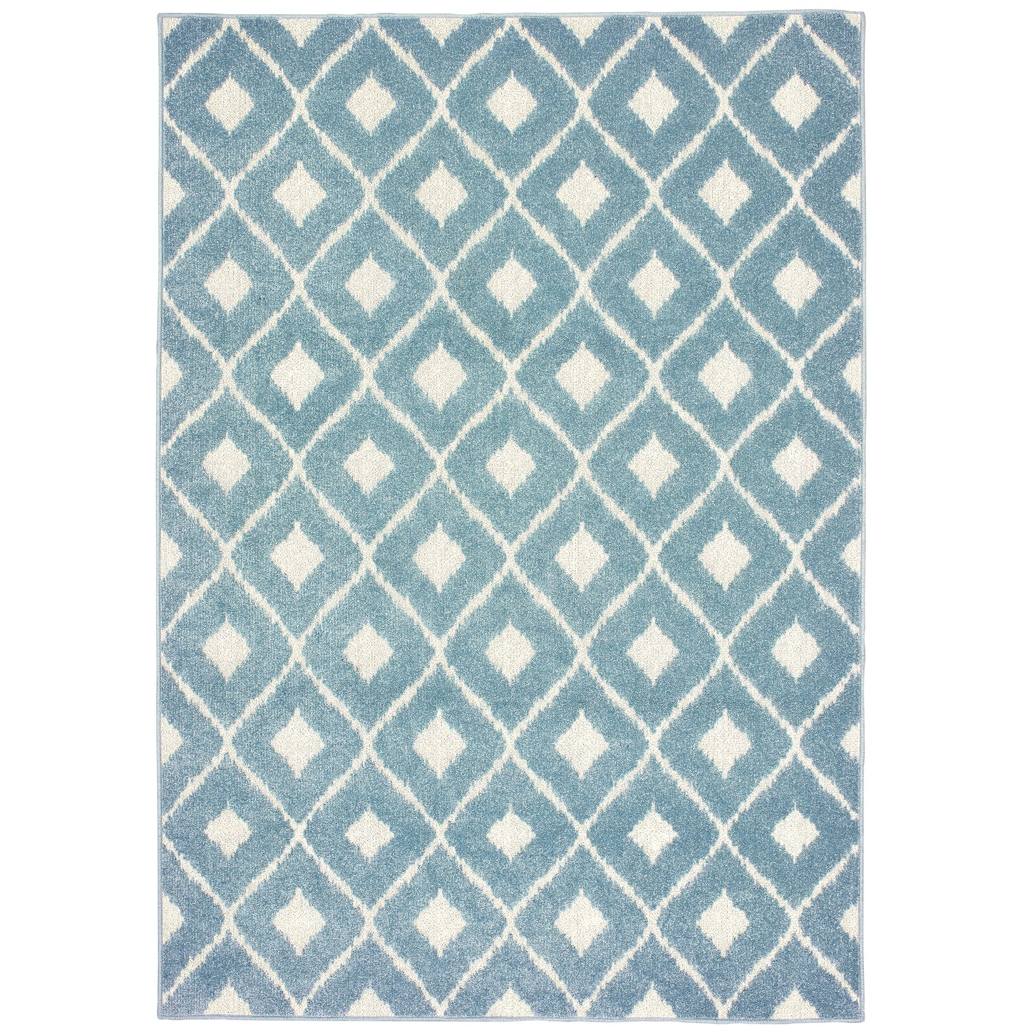 Barbados Blue Ivory Casual Geometric Indoor/Outdoor Rug