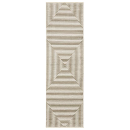 Bauer Beige Ivory Modern & Contemporary Geometric Indoor Rug