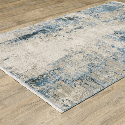 Bauer Blue Beige Modern & Contemporary Abstract Indoor Rug