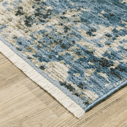 Bauer Blue Beige Modern & Contemporary Abstract Indoor Rug