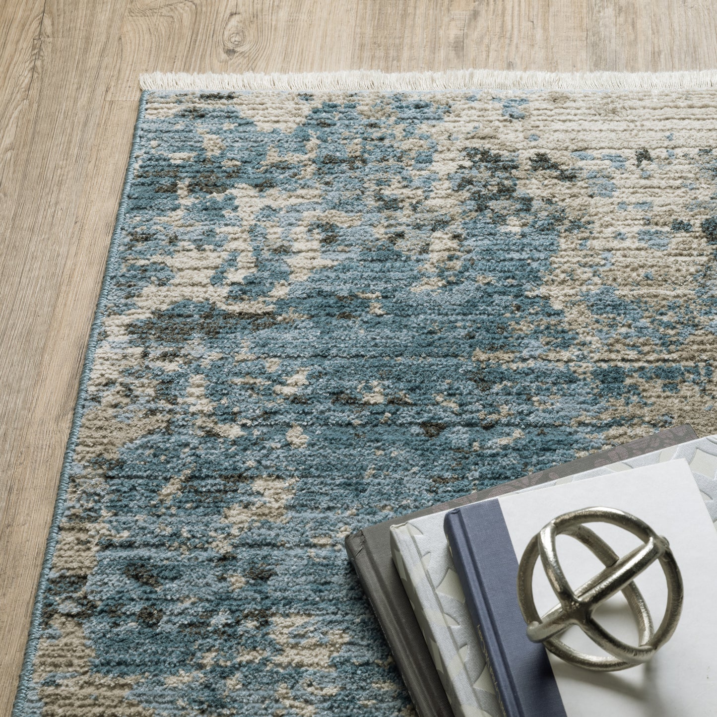 Bauer Blue Beige Modern & Contemporary Abstract Indoor Rug