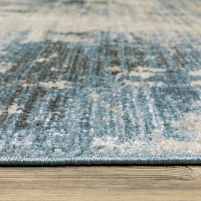 Bauer Blue Beige Modern & Contemporary Abstract Indoor Rug