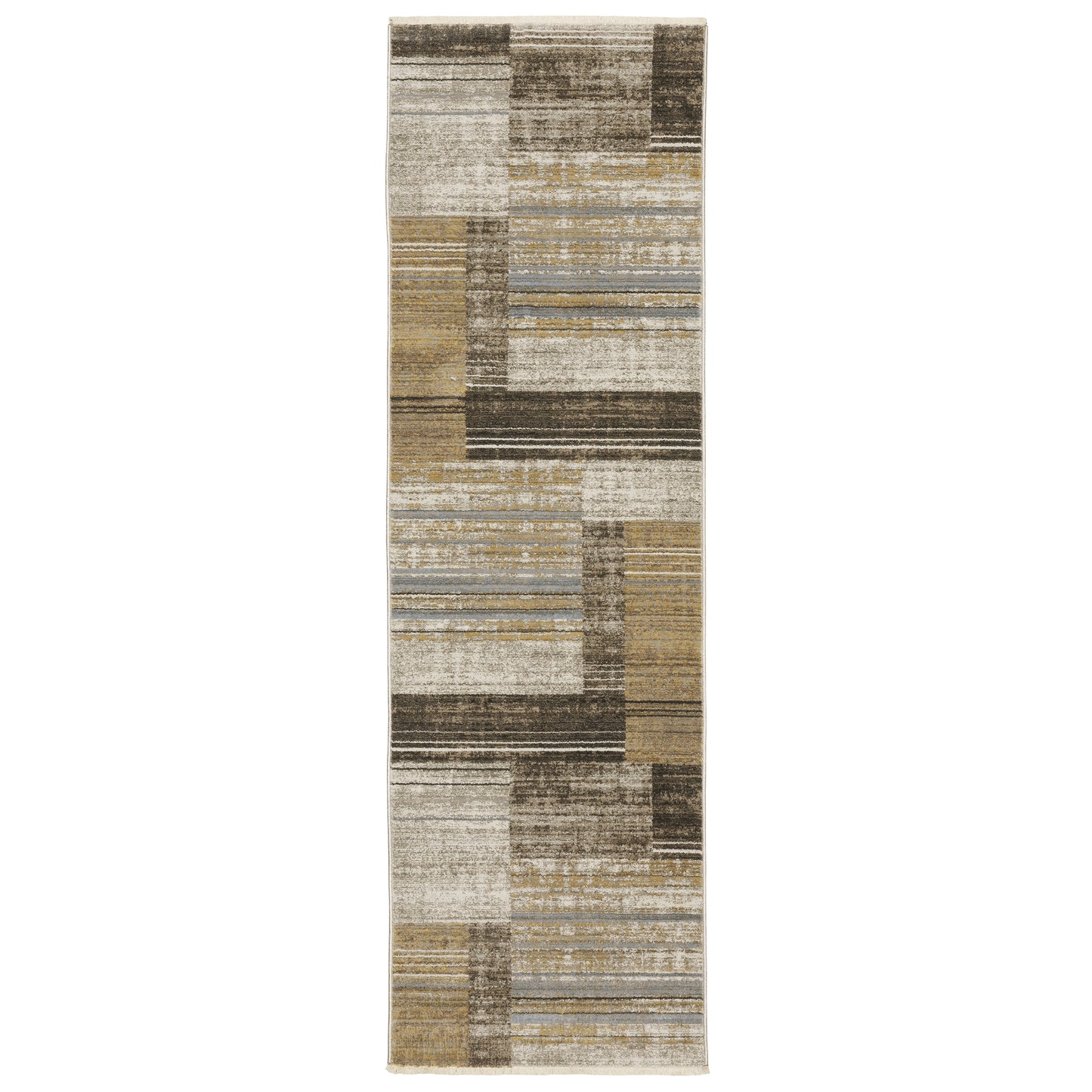 Bauer Beige Charcoal Modern & Contemporary Geometric Indoor Rug