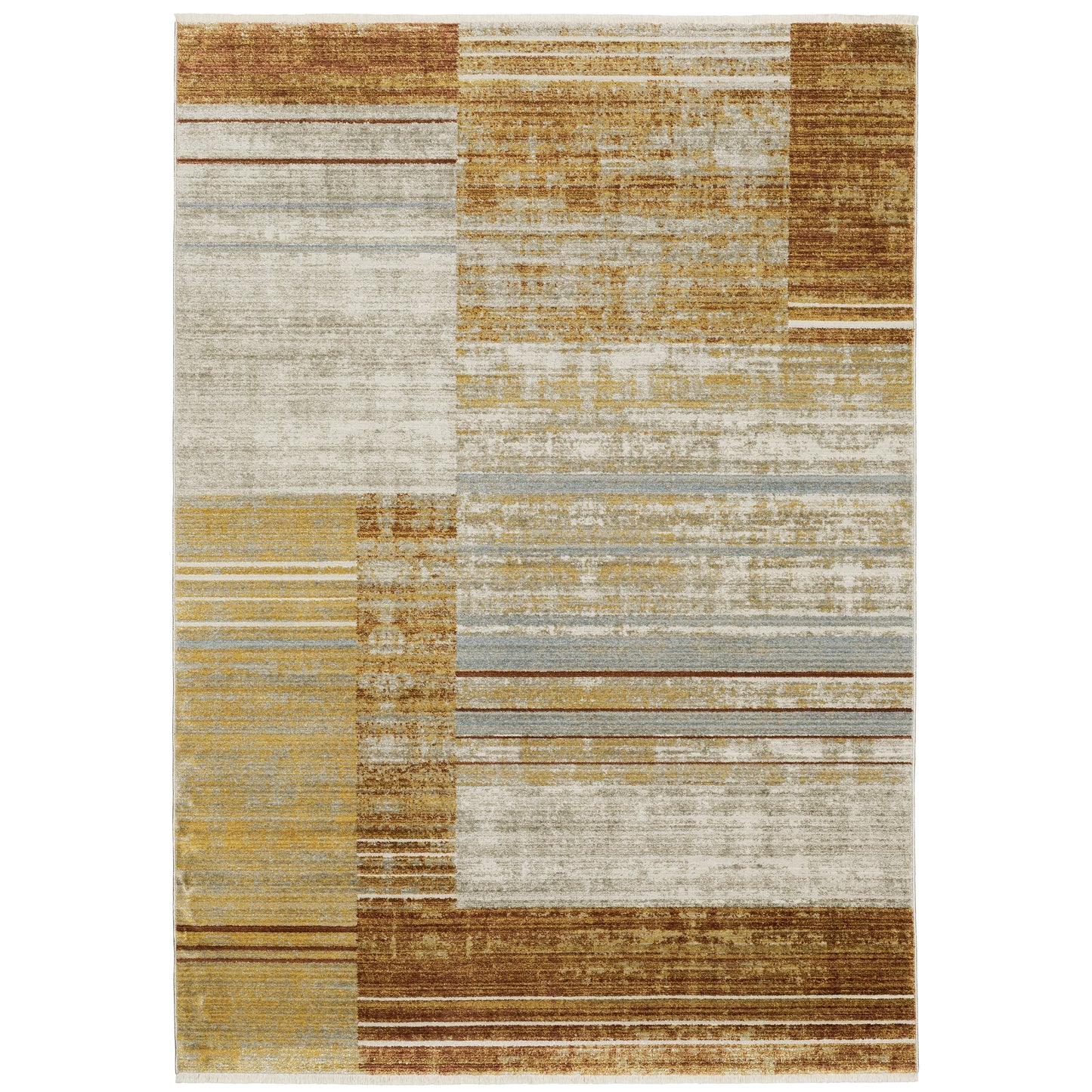 Bauer Rust Gold Modern & Contemporary Geometric Indoor Rug