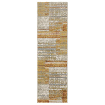 Bauer Rust Gold Modern & Contemporary Geometric Indoor Rug