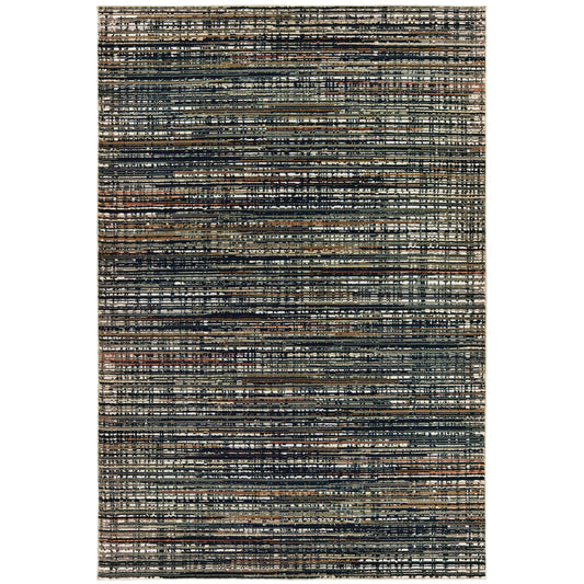 Bowen Black Navy Modern & Contemporary Abstract Indoor Rug