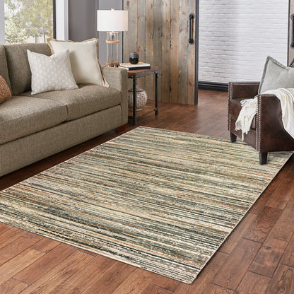 Bowen Ivory Gold Modern & Contemporary Abstract Indoor Rug