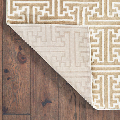 Bowen Gold Ivory Modern & Contemporary Geometric Indoor Rug