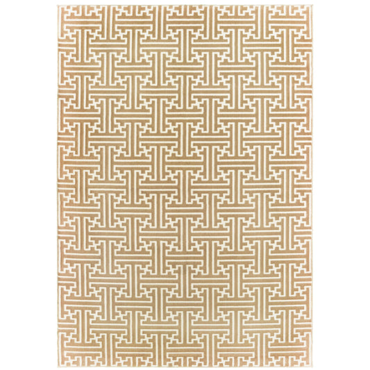 Bowen Gold Ivory Modern & Contemporary Geometric Indoor Rug