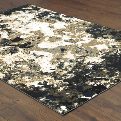 Bowen Navy Gold Modern & Contemporary Abstract Indoor Rug