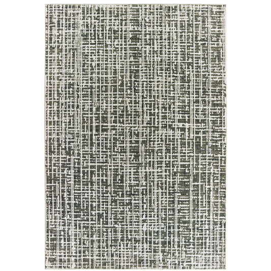 Bowen Grey Ivory Modern & Contemporary Abstract Indoor Rug