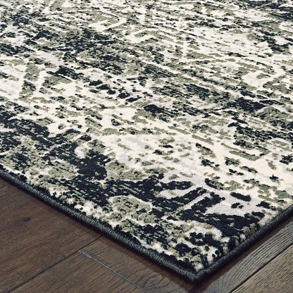 Bowen Grey Ivory Industrial Geometric Indoor Rug