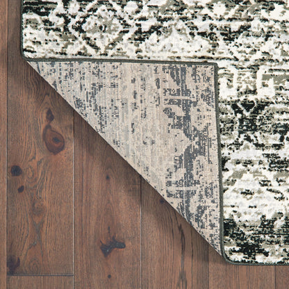 Bowen Grey Ivory Industrial Geometric Indoor Rug