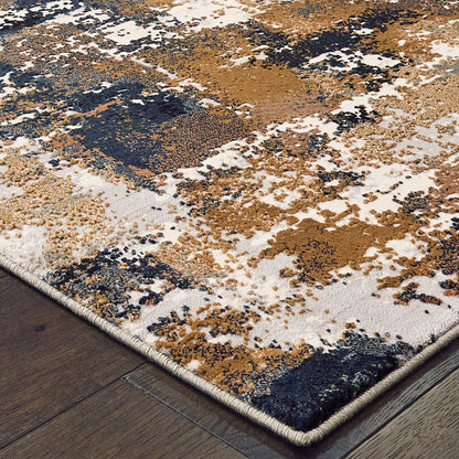 Bowen Grey Gold Modern & Contemporary Abstract Indoor Rug