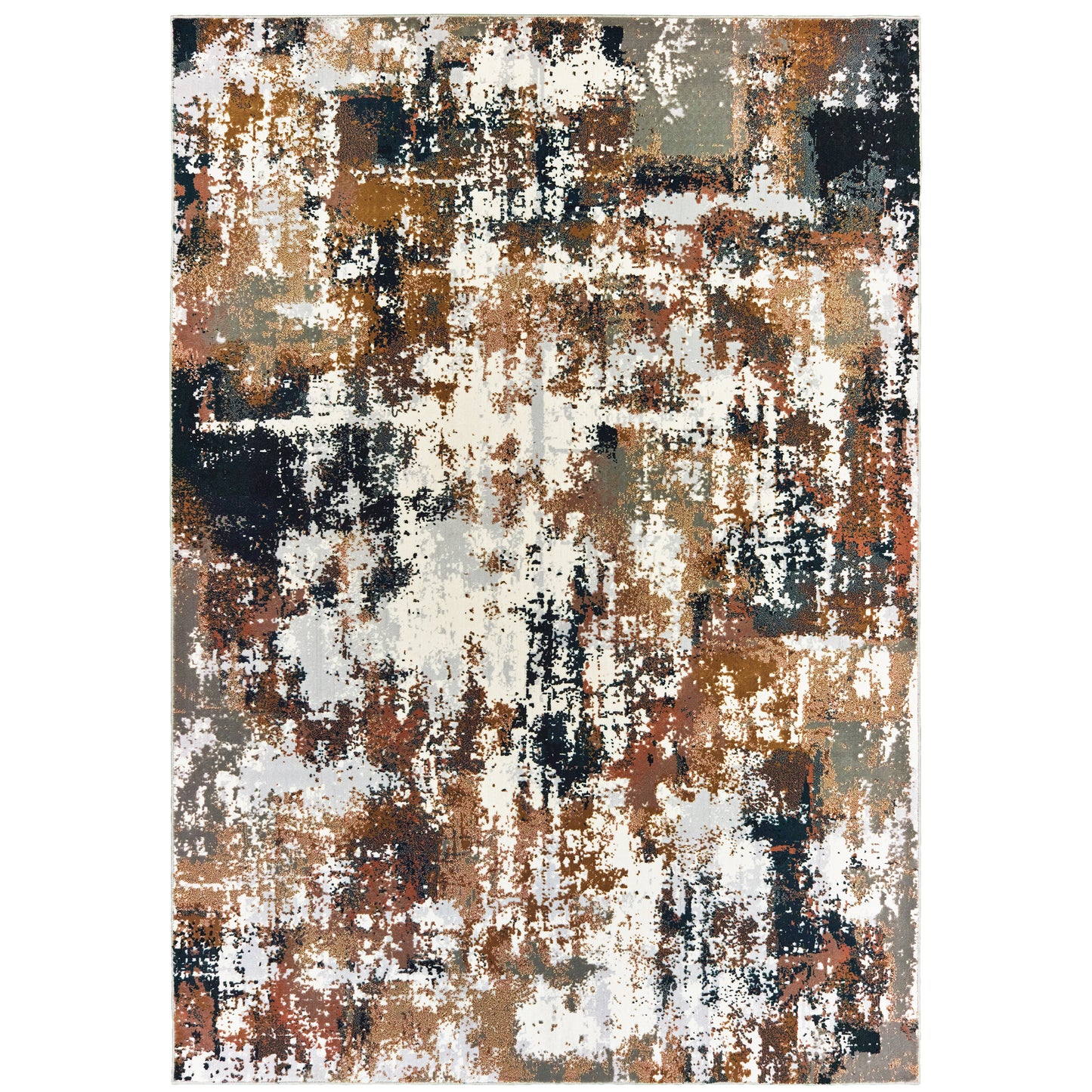 Bowen Grey Gold Modern & Contemporary Abstract Indoor Rug