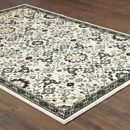 Bowen Ivory Navy Traditional Oriental Indoor Rug