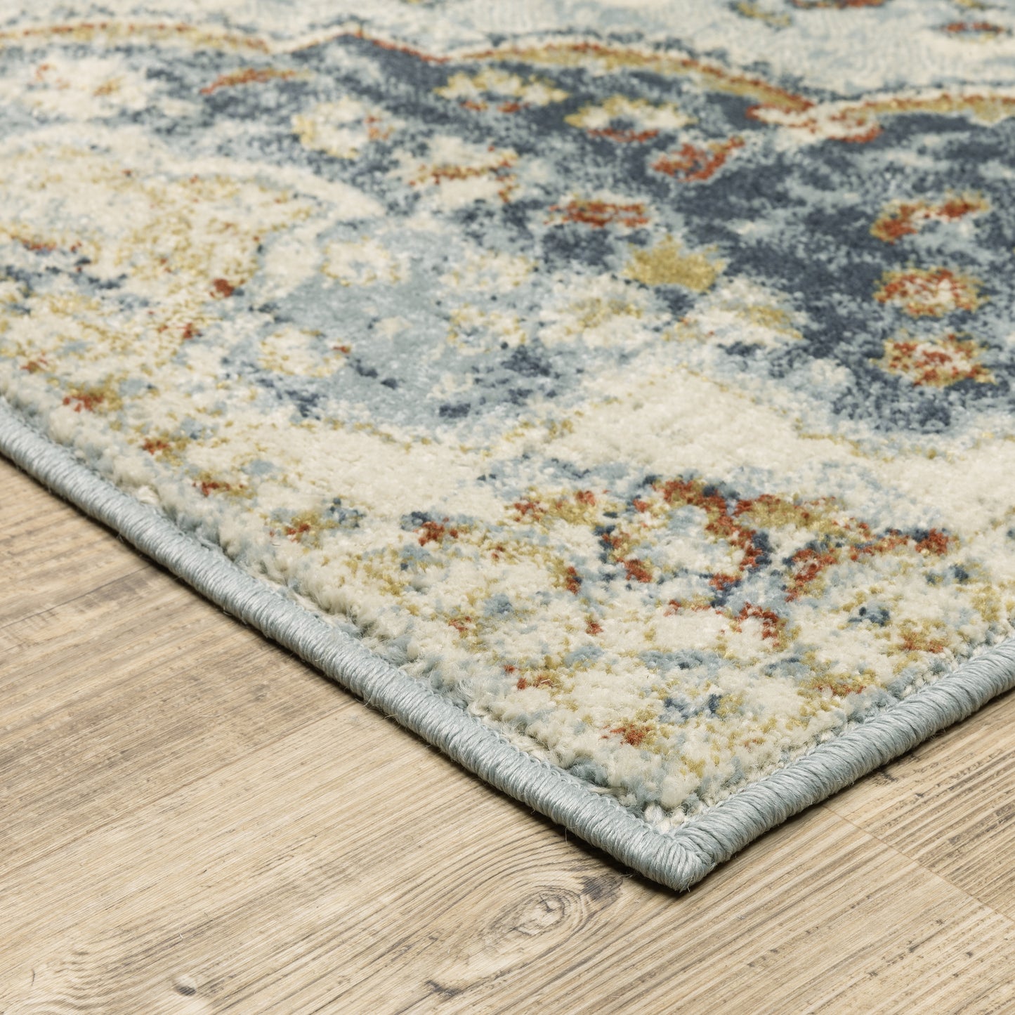 Branson Blue Multi Vintage Medallion Indoor Rug