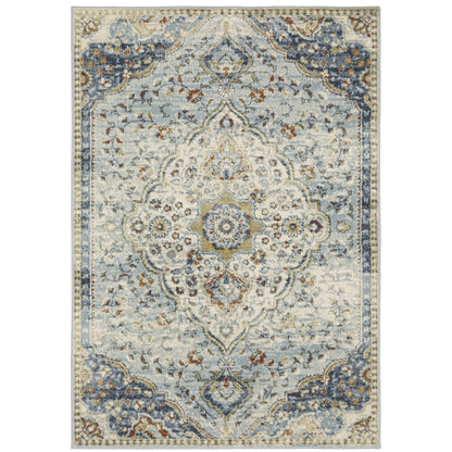 Branson Blue Multi Vintage Medallion Indoor Rug