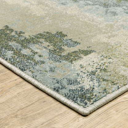 Branson Blue Green Modern & Contemporary Casual Indoor Rug