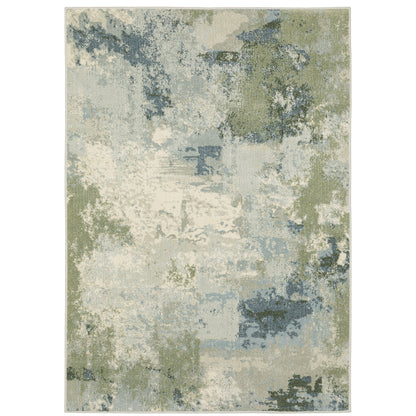 Branson Blue Green Modern & Contemporary Casual Indoor Rug